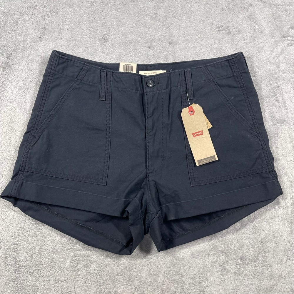 Levis Ribcage Shorts Men 33‎ Black High Rise Utility Patch Pocket A09830001 NWT